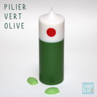 Pilier vert olive