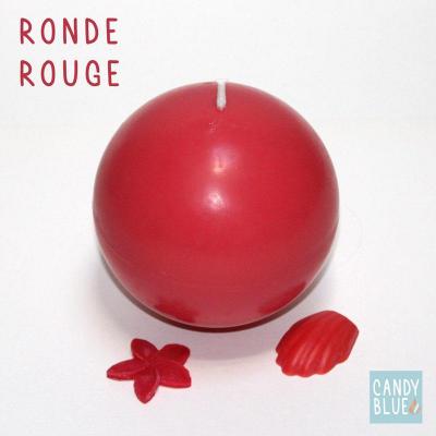 Bougie ronde rouge